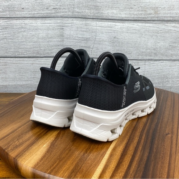 Skechers Black and White Athletic Shoes - Picture 5 of 12